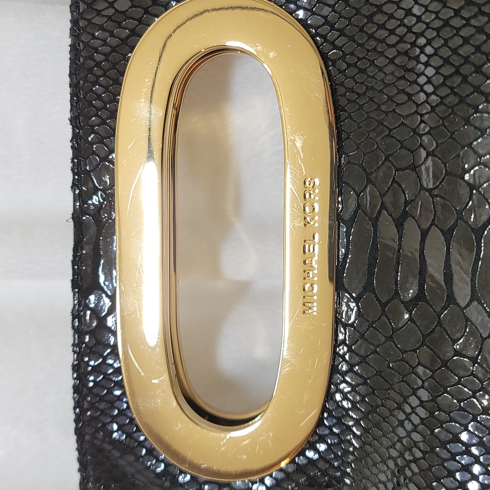 Michael Kors Berkeley Patent Python Clutch - image 8